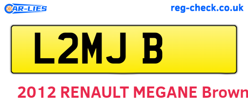 L2MJB are the vehicle registration plates.