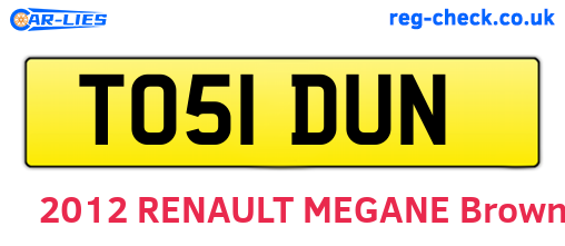 TO51DUN are the vehicle registration plates.