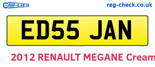 ED55JAN are the vehicle registration plates.