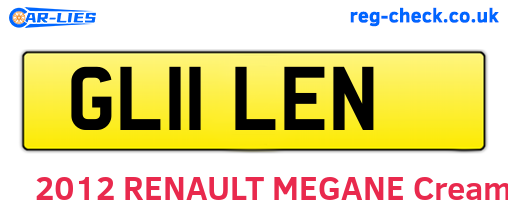 GL11LEN are the vehicle registration plates.