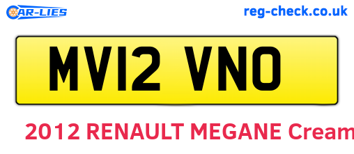 MV12VNO are the vehicle registration plates.