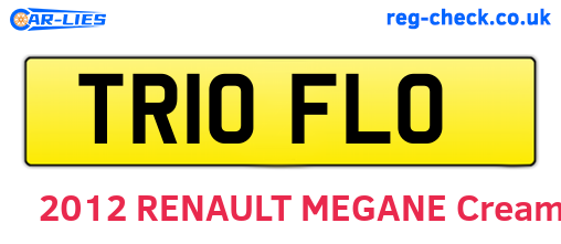 TR10FLO are the vehicle registration plates.