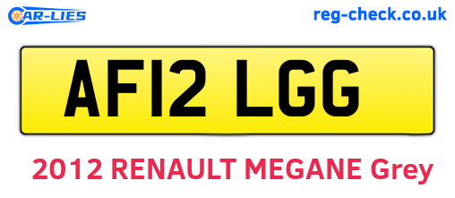 AF12LGG are the vehicle registration plates.
