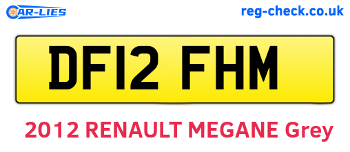 DF12FHM are the vehicle registration plates.