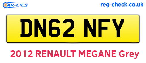 DN62NFY are the vehicle registration plates.