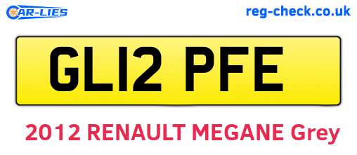 GL12PFE are the vehicle registration plates.
