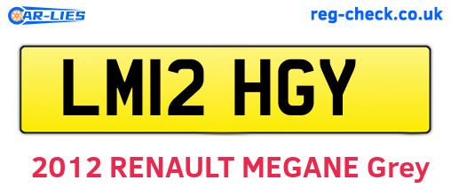 LM12HGY are the vehicle registration plates.