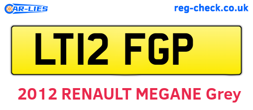 LT12FGP are the vehicle registration plates.