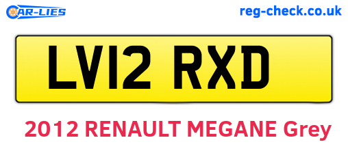 LV12RXD are the vehicle registration plates.