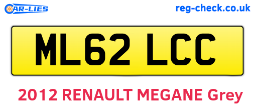 ML62LCC are the vehicle registration plates.