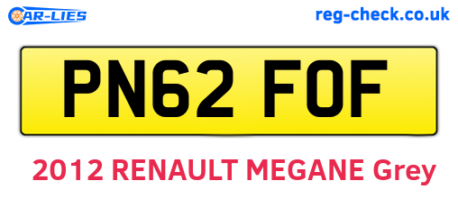 PN62FOF are the vehicle registration plates.