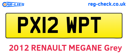 PX12WPT are the vehicle registration plates.