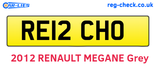 RE12CHO are the vehicle registration plates.