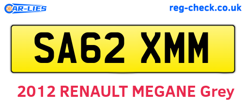 SA62XMM are the vehicle registration plates.