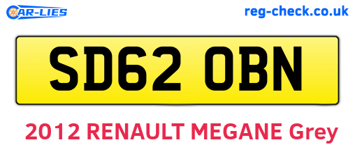 SD62OBN are the vehicle registration plates.