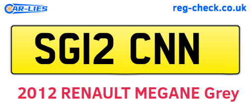 SG12CNN are the vehicle registration plates.