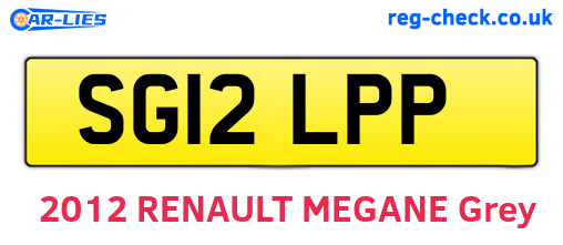 SG12LPP are the vehicle registration plates.