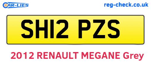 SH12PZS are the vehicle registration plates.