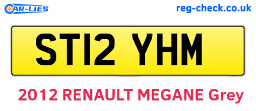ST12YHM are the vehicle registration plates.