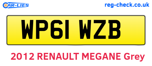 WP61WZB are the vehicle registration plates.
