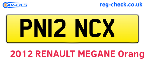 PN12NCX are the vehicle registration plates.