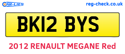 BK12BYS are the vehicle registration plates.