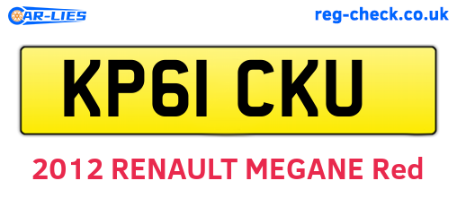 KP61CKU are the vehicle registration plates.