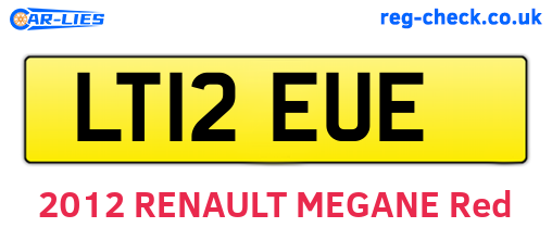 LT12EUE are the vehicle registration plates.
