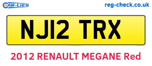 NJ12TRX are the vehicle registration plates.