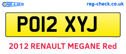 PO12XYJ are the vehicle registration plates.
