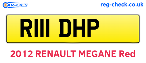 R111DHP are the vehicle registration plates.
