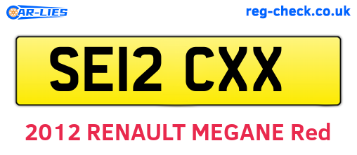 SE12CXX are the vehicle registration plates.