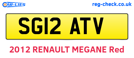 SG12ATV are the vehicle registration plates.