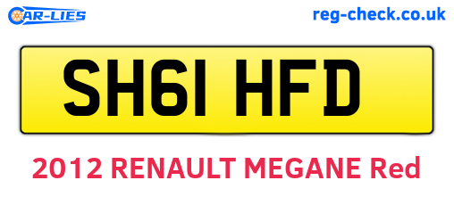 SH61HFD are the vehicle registration plates.