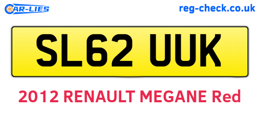 SL62UUK are the vehicle registration plates.