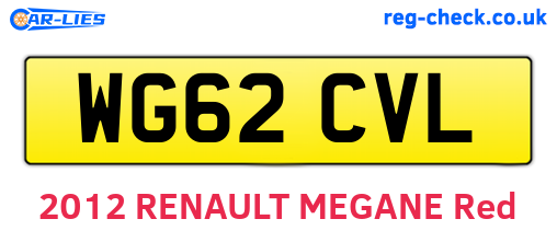 WG62CVL are the vehicle registration plates.