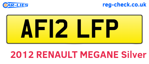 AF12LFP are the vehicle registration plates.