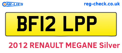 BF12LPP are the vehicle registration plates.