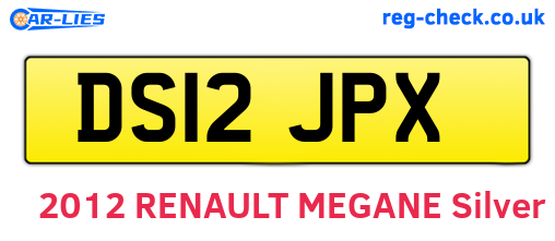 DS12JPX are the vehicle registration plates.