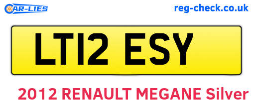 LT12ESY are the vehicle registration plates.
