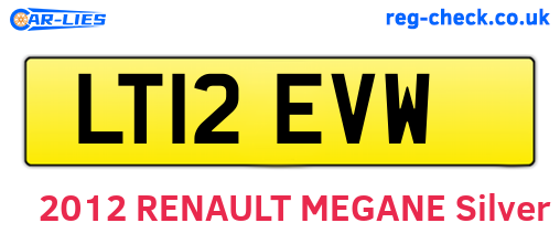 LT12EVW are the vehicle registration plates.