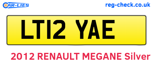 LT12YAE are the vehicle registration plates.