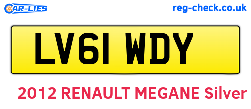 LV61WDY are the vehicle registration plates.