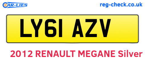 LY61AZV are the vehicle registration plates.