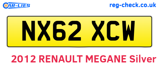 NX62XCW are the vehicle registration plates.