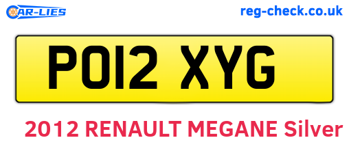PO12XYG are the vehicle registration plates.
