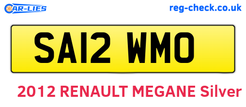 SA12WMO are the vehicle registration plates.