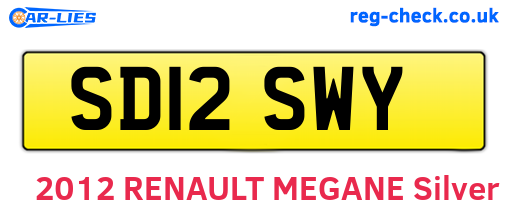 SD12SWY are the vehicle registration plates.