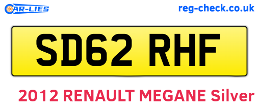 SD62RHF are the vehicle registration plates.