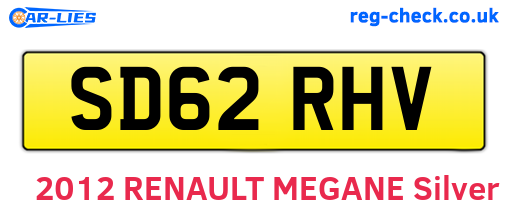 SD62RHV are the vehicle registration plates.